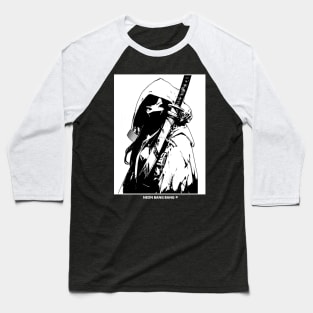 Cyberpunk Ninja Girl Baseball T-Shirt